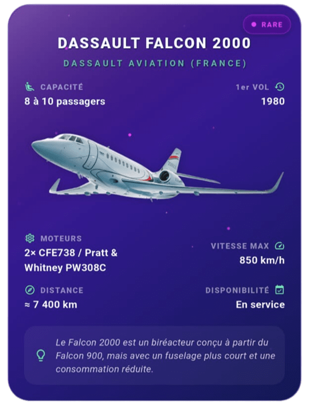 Carte avion niveau rare